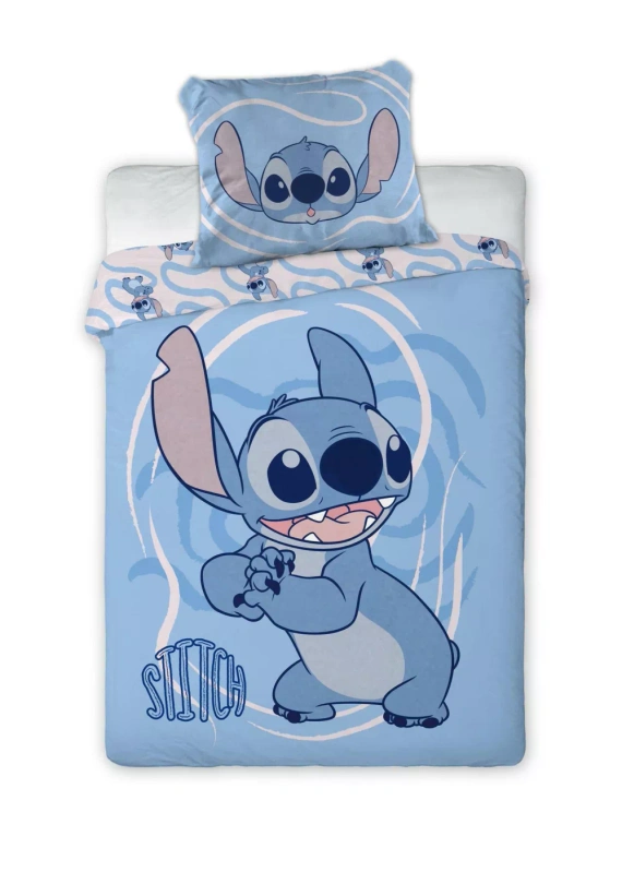 Lenjerie pat copii Faro Lilo i Stitch 100x135 bumbac + față pernă 40x60