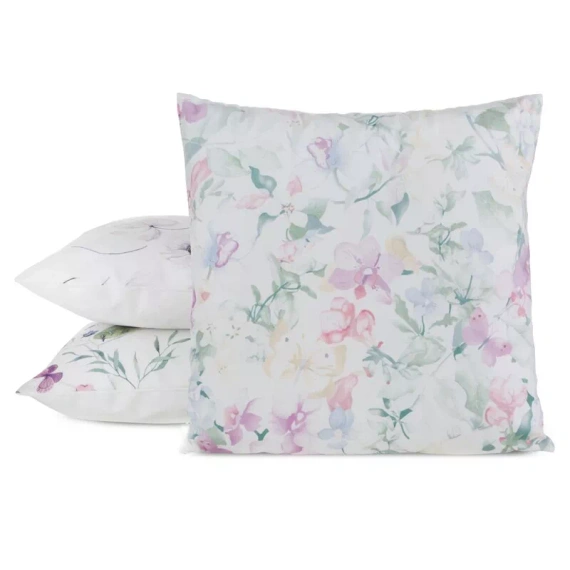 Față pernă 45x45 Mink 29 Eurofirany catifea flori decorativă