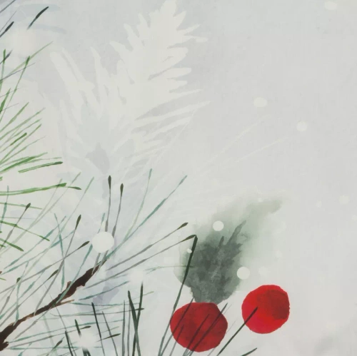 Lenjerie de pat Robin Christmas, brad cu decor, eurodrape, gri