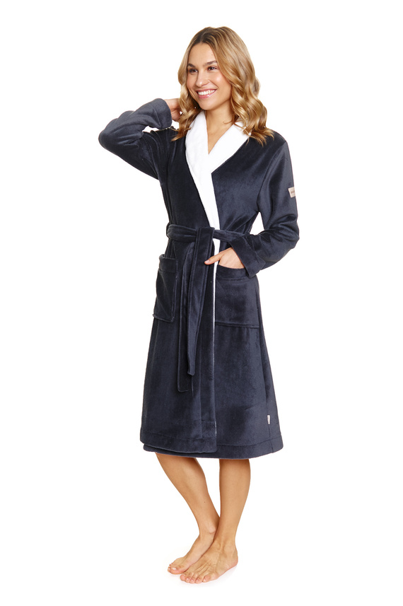 7182 Halat de baie Plus Size Doctor Nap pentru femei - gri