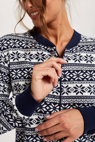 Salopetă pentru femei Alaska Italian Fashion - albastru marin