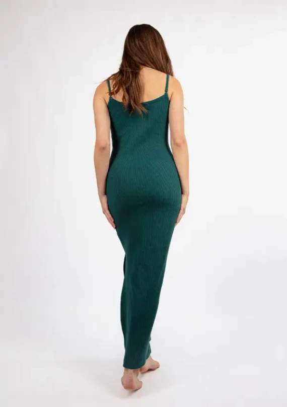 DK-K-P7 Rochie din bumbac DKaren - verde