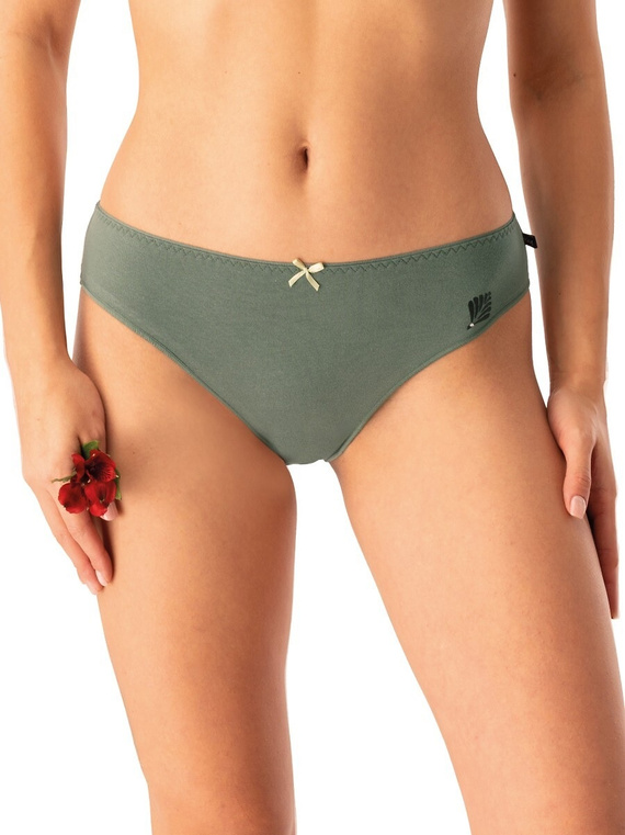 Slip de damă LPR 737 Key green – bumbac, pachet de 2 într-o cutie, confortabil și clasic