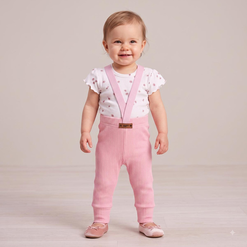 213018 Pantaloni cu salopete "Nelly" Nicol - roz