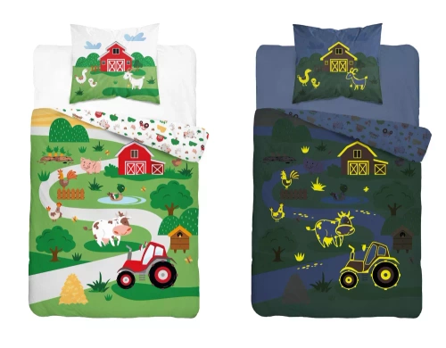 5407 A Farma Lenjerie de pat din bumbac care strălucește în întuneric Detexpol