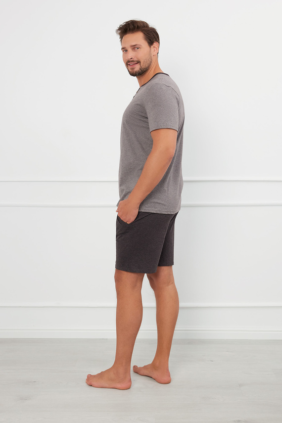 Julius Pijama cu mânecă scurtă pentru bărbați, pantaloni scurți Italian Fashion - ¶r.melange/c.melange