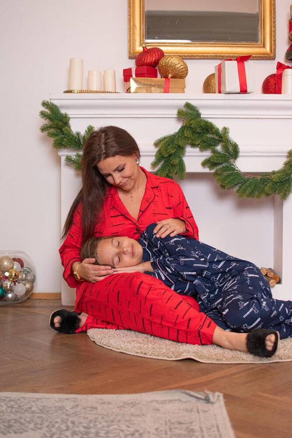 718 Madeleine Cat Love Pijama Forex pentru femei - roșu