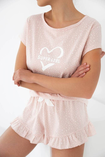 Super Girl Pijama de damă Sensis - roz deschis