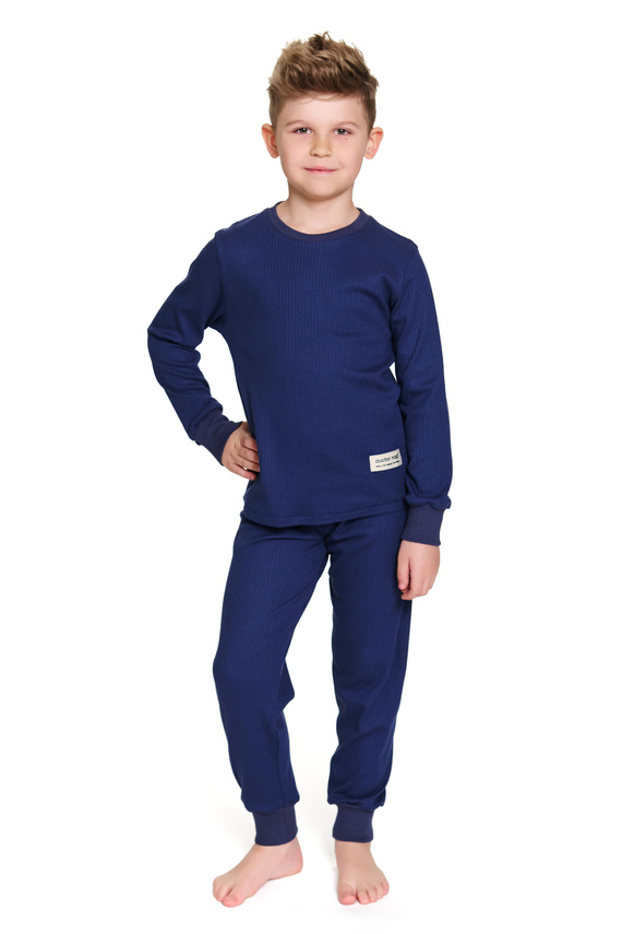 7351 Pijamale pentru copii din bumbac Doctor Nap - confort clasic - bleumarin
