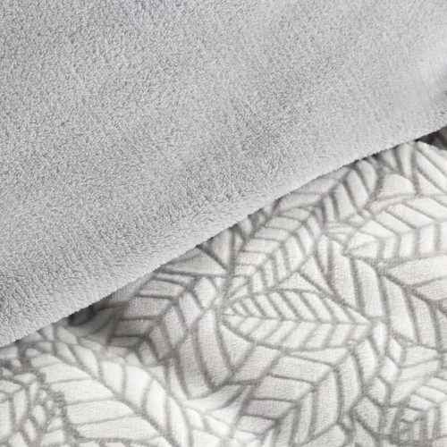 Lenjerie de pat din velur Flano 3 frunze Eurofirany gri