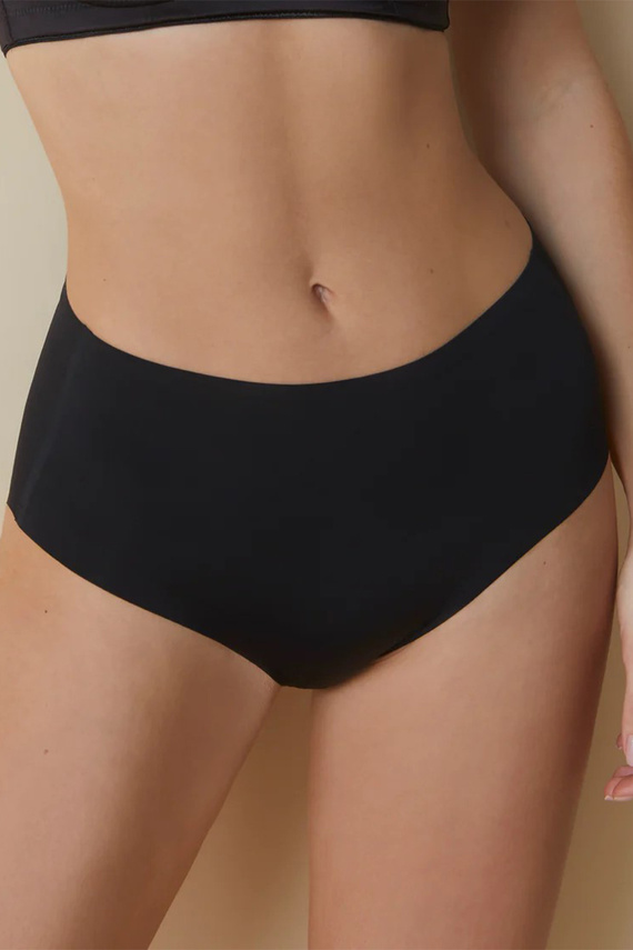 503 Slip de damă Maxi Braga Selene, negru - cu talie înaltă, fără cusături, modelat