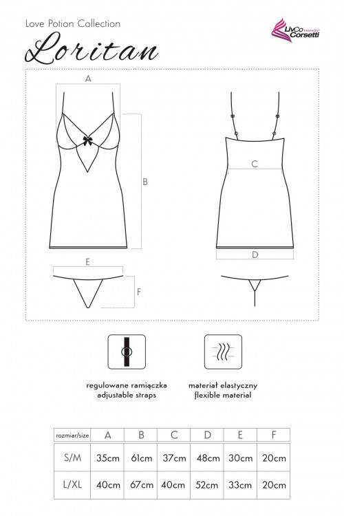 Loritan LC 99185 Dwuczęściowy komplet damski LivCo Corsetti Fashion 