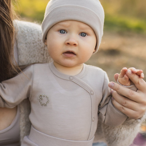 Body Merino din lana merinos Eevi - bej