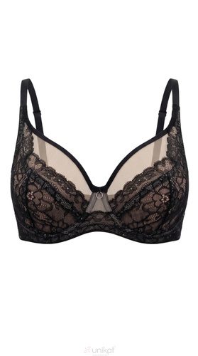 Unikat Sedina Soft Negru Sutien moale din dantelă cu armătură