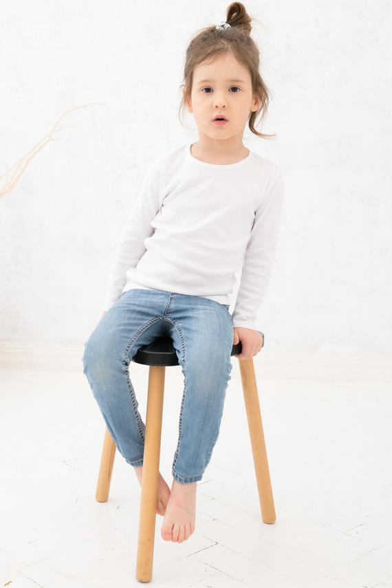 Tosia T-shirt pentru fete, cu mânecă lungă Italian Fashion- alb