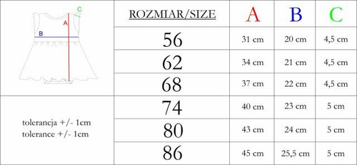 226158 Nicol HANIA Rochiță-body pentru fete din bumbac cu flori crem