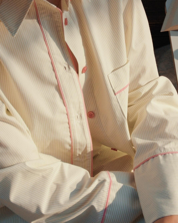 Pijama damă Sensis Raven lime – bumbac, cămașă cu nasturi și pantaloni