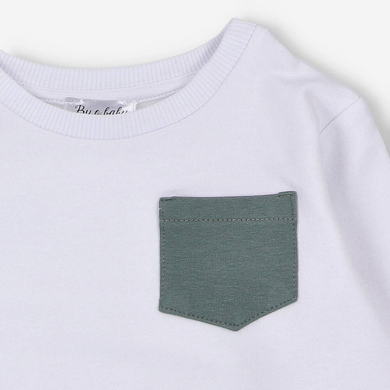 BOB-0004/086 Hanorac băieți By o Baby alb