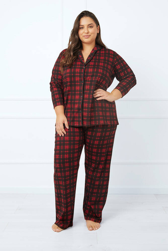 Nicola Pijama pentru femei cu mâneci lungi, pantaloni lungi Italian Fashion - print