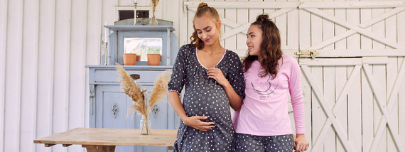 Antilia Cămașă de noapte cu mânecă 3/4 Modă italiană - print