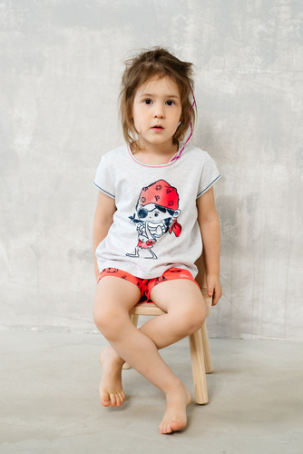 Marina Pijama pentru fete Italian Fashion - melange deschis