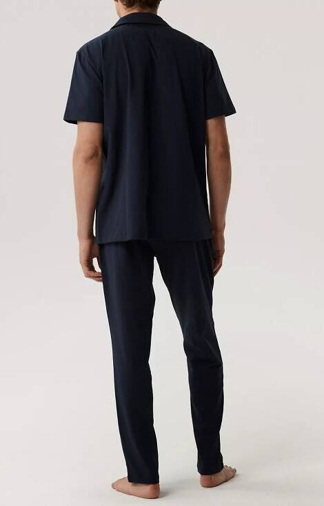 BNMP-002 Pijamale bărbați cu mâneci scurte, Atlantic - bleumarin