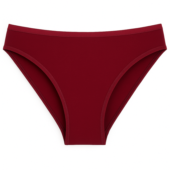 004 Limited Chiloți pentru femei De Lafense - clasic, talie joasă, viscoză - burgundy