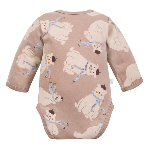 Body bebe Beary Cool Eevi - bumbac, maneci lungi, plic, imprimeu ursuleti