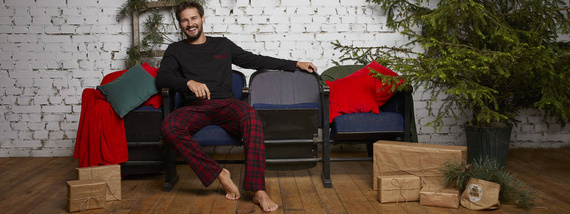 Pijama pentru bărbați Zeman Italian Fashion - negru/print