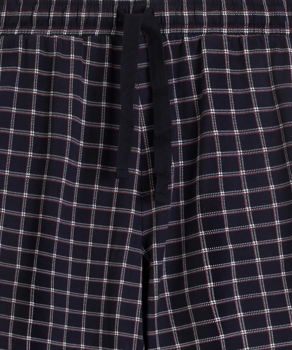 Atlantic NMP-404 Pijamale bărbați 100% bumbac Pantaloni lungi în carouri albastru-bleumarin