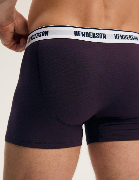 Boxeri bărbați Henderson 45476 Free 2-pack din bumbac cu talie lată și logo