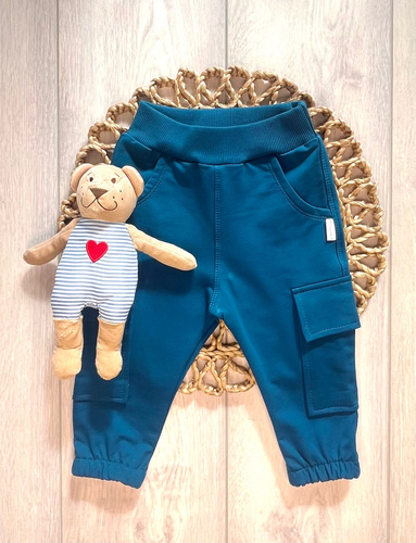 Pantaloni Mamatti SJ10 pentru copii joggeri albastru marin – confortabili și stil