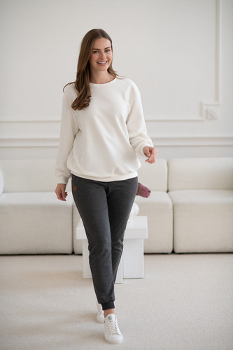 MilkItEasy! Hanorac pentru alăptare Milk&Love crem cu imprimeu