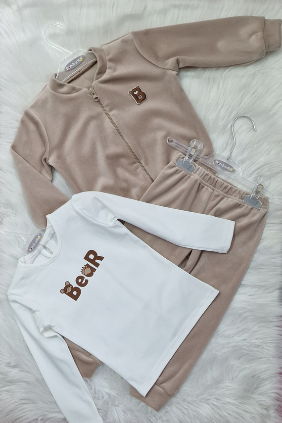 Bluza copii Bear Bambarillo ecru | Bumbac, maneca lunga