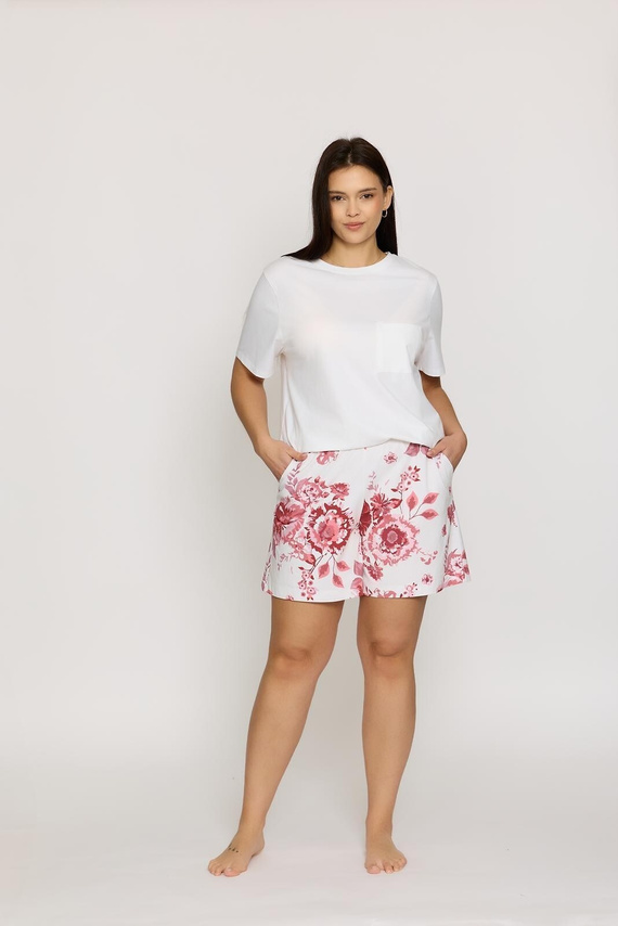 Pijamale damă Elara PI82 Mefemi by Nipplex din bumbac, mânecă scurtă