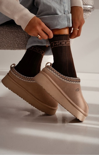 0071-009 Șosete de damă Unique Milena maro - bumbac, jumătate de țesătură terry