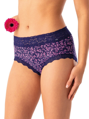 Slip dama Key LPC 547 bleumarin roz - bumbac, confortabil, set 2 piese