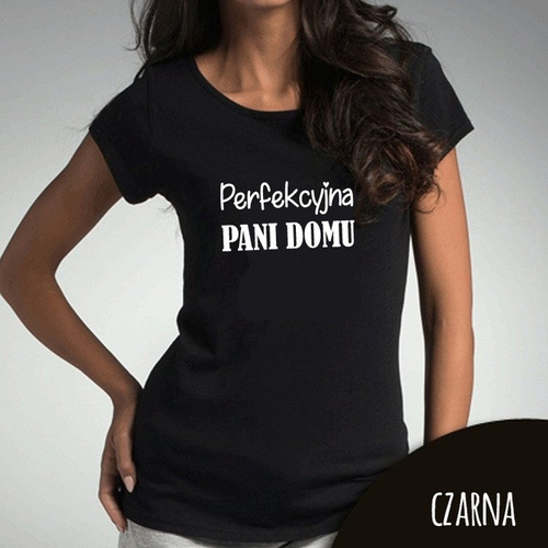 Bluzka damska "Perfekcyjna Pani Domu" Moocha biały