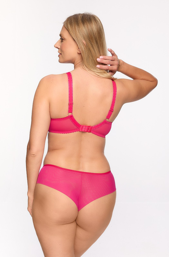 Sutien moale BS 1294 Cintia Gaia – fuchsia-turcoaz, construcție S16, dantelă și tul