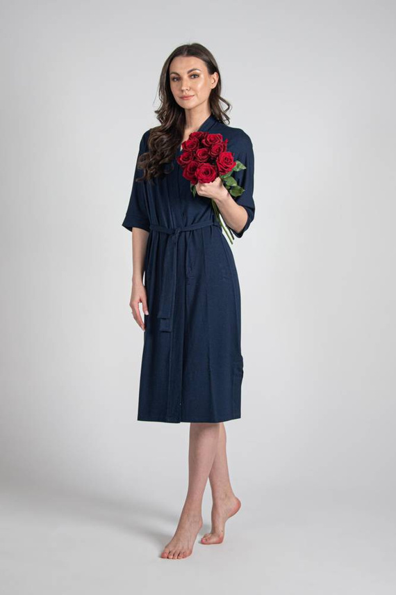 942 Visa Halat lung De Lafense - albastru marin