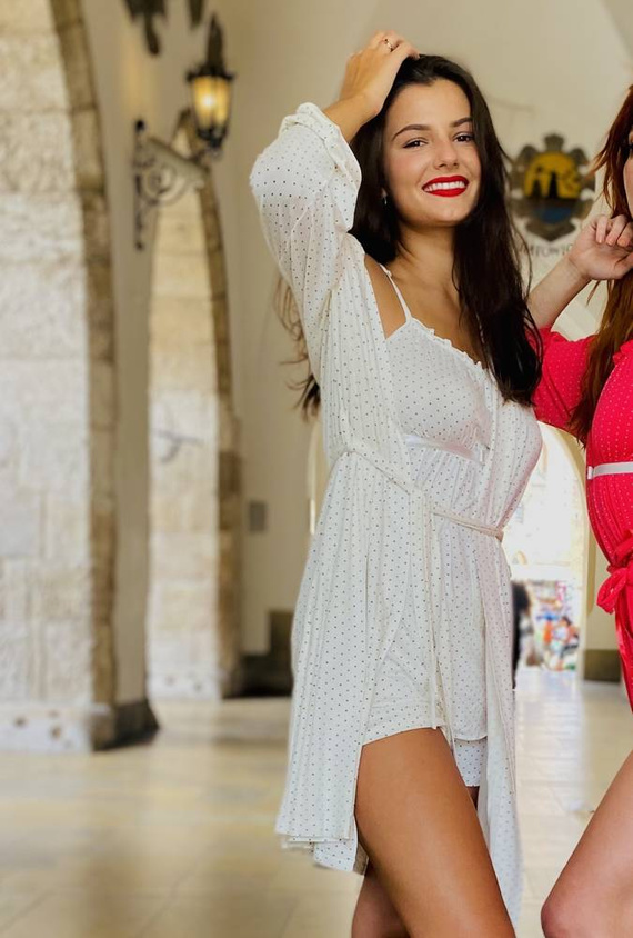 915 Dots Pijama de damă Forex - ecru