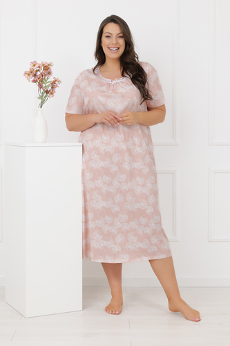 Cămașă de noapte Eleni Italian Fashion 100% bumbac, mânecă scurtă