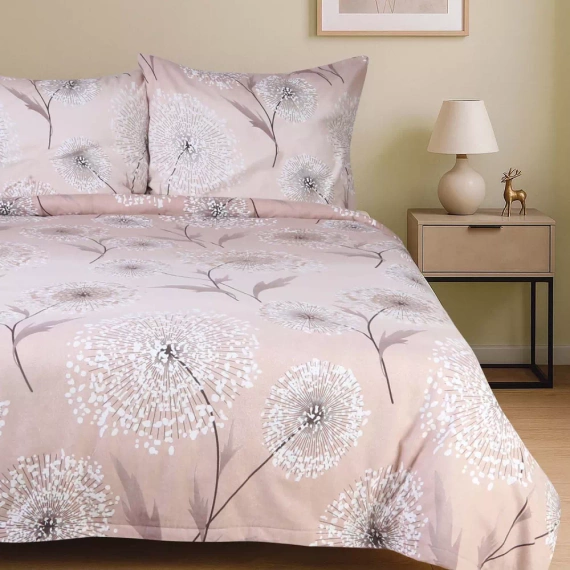 31513/1 Set de lenjerie de pat din flanel Flannellove Darymex păpădii bej – set, 100% bumbac, călduros și moale