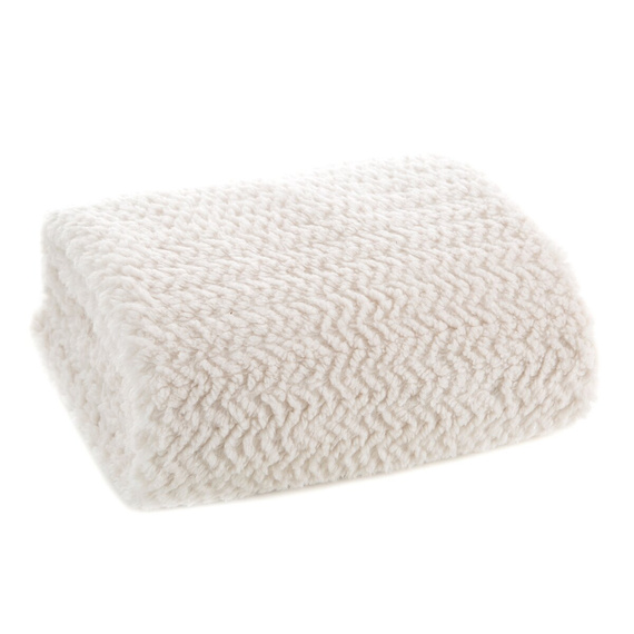 Pătură Laris, cuvertură de pat din microfibră, Europerdele, cremă