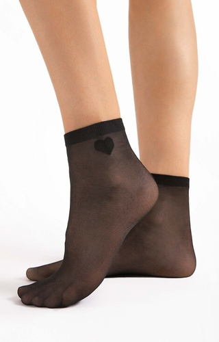 G 1191 Cupido Socks 20den Fiore negru