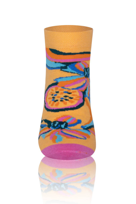 S141S Șosete cu picior Zanzi Italian Fashion - răvășit/galben/roz