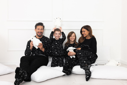 Pijama pentru femei Bonnie - bumbac, mânecă lungă, pantaloni lungi, oaie Italian Fashion  