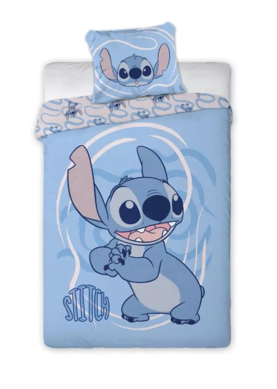 Lenjerie de pat drăguță din bumbac cu Lilo și Stitch | Disney | Lenjerie de pat pentru copii Jerry Fabrics