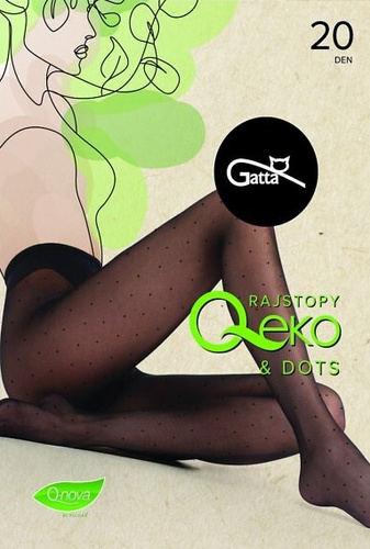 Dres damă Gatta Q-Eko & Dots 20 den – dres mat cu buline fine