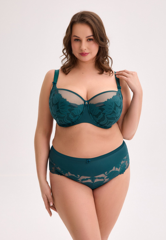 Sutien BSM 1134 Gaia Keto – Semi-umflat, Maxi, Verde, Dantelă